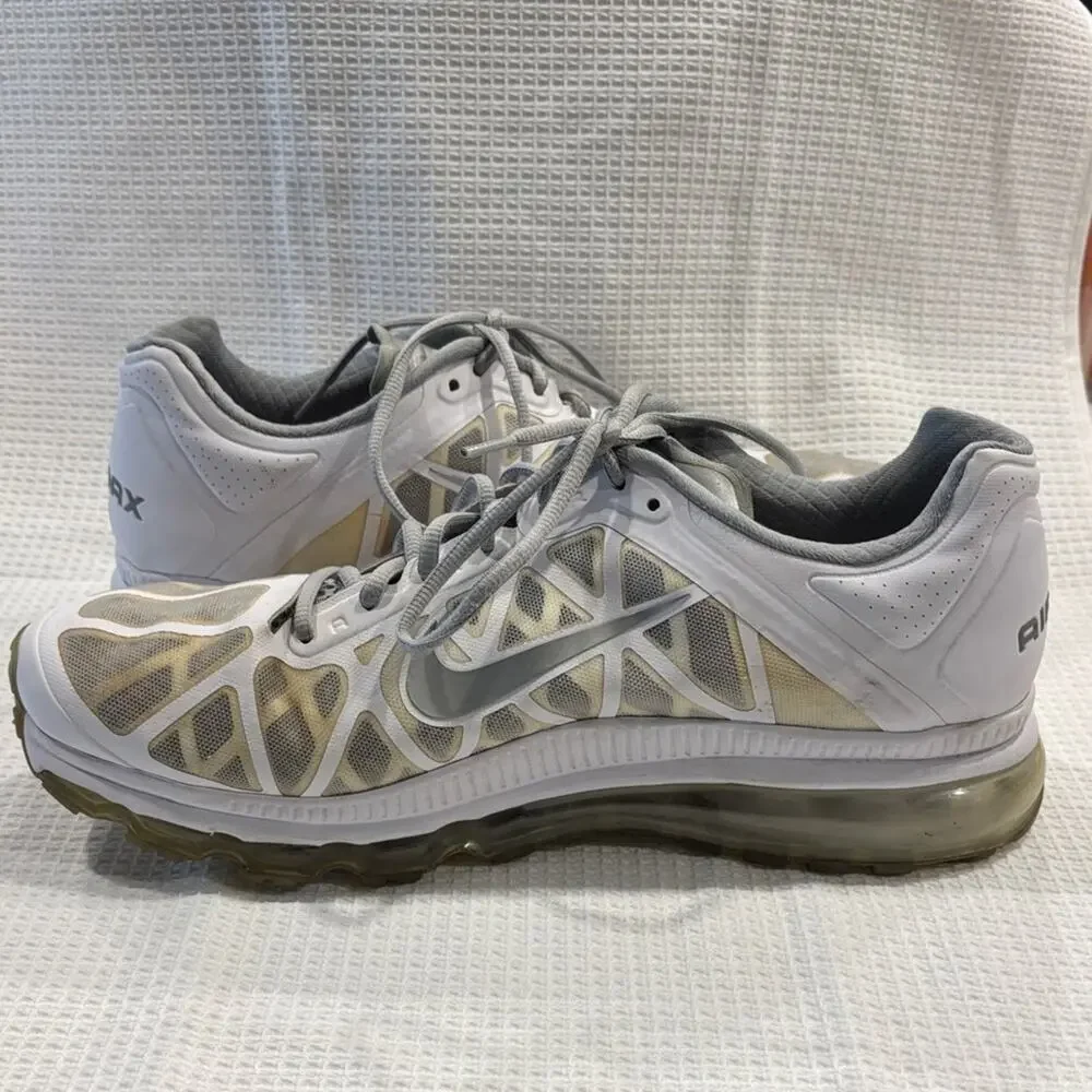 Nike Air Max 2014 Men's White Gray Running Shoes Sneakers Sz 13 428969-110 EUC